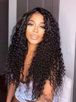 YSwigs Hair HD Lace Front  Wigs Pre Plucked Deep Curly Human Hair Wigs With Baby Hair CLS-22