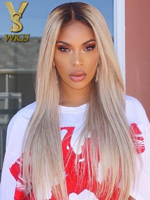 YSwigs Ombre #613 Blonde Full Lace Brazilian Virgin Hair Human Hair Wigs With Baby Hair YS0612