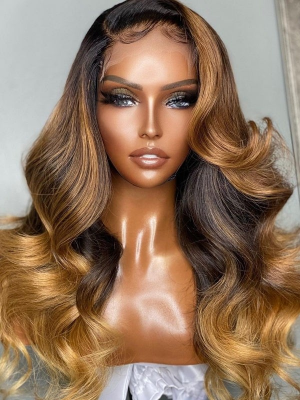 YSwigs Silky Straight HD Lace Full Lace Front Wigs Human Hair For Black Women GX02074