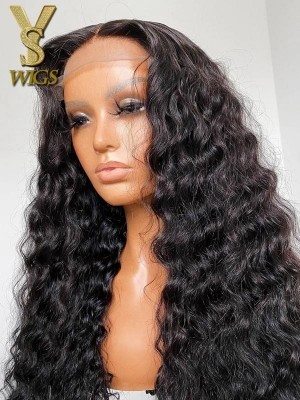 YSwigs 13x6 Undetectable HD Lace Deep Wave Virgin Brazilian Human Hair Wig CLS-4