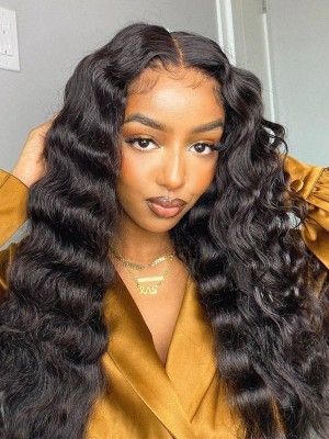 YSwigs Wave 13x6 Lace Front Wigs Human Hair Wig Virgin Pre Plucked Undetectable Dream HD Lace Bleached Knots GX7241