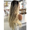 YSwigs Human Hair Full Lace Braided Wig Tangleless synthetic hair Braids with Human Hair Curls