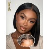 Buy 1 send 1 free wigs YSwigs human hair 12inch bob wigs lace front wig 150%,YS472