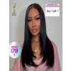 Buy 1 send 1 free wigs layer cut 13*6 Swiss lace wigs ,YS475