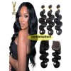 YSwigs Brazilian Virgin Body Wave Hair 3 Bundles+1 5x5 Hair Closure Human Hair  HXQ333