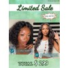 YSwigs Combo Sale Human Hair HD Invisible Lace Frontal Wig & Curly Bob Wig SS-9