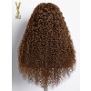 Long Kinky Curly HD Full Lace Human Hair Wigs beautiful color 4#, YS917
