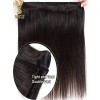 YSwigs 100% Human Hair 3 Bundles With 1 Closure Brazilian straight Hair  ,HXQ334