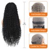 Braids Wig Triangle Knotless Braided Wigs for Women Curls Wig Braided full lace Wigs Braided Wigs 24" Black,YS11