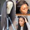 YSwigs Kinky straight Yaki Undetectable Dream 13*6 HD Lace Hairline Human Hair Wigs YS421