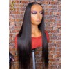 26 Inch Silky Straight Lace Front Wig 13x6 Transparent Lace 180% Density Glueless Wigs Pre Plucked with Baby Hair