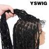 Braids Wig Triangle Knotless Braided Wigs for Women Curls Wig Braided full lace Wigs Braided Wigs 24" Black,YS11