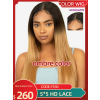 natural straight  Brazilian Remy Hair Pre-plucked Hairline with Baby Hair ombre black with brown Human Hair Wigs Highlight Color,YS450
