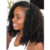 Summer Wigs Short Kinky Curly Glueless 5x5 Lace Wig Human Hair 150% Density with 4C curly Edge Baby Hair, YS603