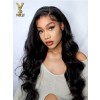 13x4 Body Wave Lace Front Wigs Human Hair Pre Plucked With Baby Hair 180% Density Glueless Brazilian Virgin Human Hair Wigs For Black Women HD Transparent Lace Front Wigs With Natural Black