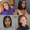 Buy 1 send 1 free wigs YSwigs human hair 12inch bob wigs lace front wig 150%,YS472