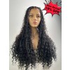 YSwigs Human Hair Full Lace Braided Wig Tangleless synthetic hair Braids with Human Hair Curls,YS463