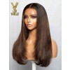 YSwigs Layered Human Hair Colored Wig 180% Density HD Lace Bleached and Plucked, LA519