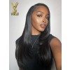 YSwigs Layered 5x5 HD Lace Human Hair Wig 180% Density Bleached and Plucked, LA520