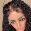 YSwigs 4C Curly Baby Hair Realistic Edges 13x4 Deep Curly HD Lace Front Wig NEW07