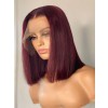 YSwigs Straight Hair 13X6 HD Lace Front Wig Human Hair Wigs 99J Red Burgundy Human Hair Deep Part Wigs YS005