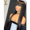 Long Black Silky Straight Virgin Brazilian Human Hair Wig 13x6 HD wigs for summer, YS608