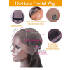 Type 4C Hair Line Undetectable HD Lace Front Wig Kinky Straight With Pre-plucked 4C Natural Hairline NEW01