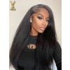 YSwigs Kinky straight Yaki Undetectable Dream 13*6 HD Lace Hairline Human Hair Wigs YS421