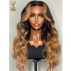 Ombre Lace Frontal Wig Virgin Brazilian Human Hair Bleached Knots Pre Plucked Hairline HD Lace,YS711