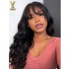 13x6 Glueless Body Wave Lace Front Wig Brazilian Human Hair With Bangs,YS906