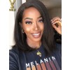 YSwigs Undetectable Dream HD Lace Short Bob Yaki Kinky Straight Human Hair Lace Front Wigs WD012