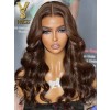 YSwigs 5x5 Undetectable HD Lace Brown Hair Virgin Brazilian Human Hair Wig CLS-12