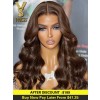 YSwigs 5x5 Undetectable HD Lace Brown Hair Virgin Brazilian Human Hair Wig CLS-12