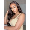 YSwigs Chocolate Color Lace Front Human Hair Wig Bouncy Body Wave Wig Baby Hair YS723