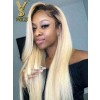 YSwigs Dark Root Ombre #613 Blonde Lace Front Virgin Human Hair Wigs in Stock