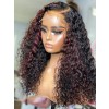 YSwigs Highlight Color Curly Human Hair Full Lace Wigs for Black Women GX327