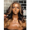 YSwigs Mixed Color Highlight Body Wave Human Hair Undetectable Dream HD Lace Front Wig GX1218
