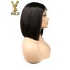 YSwigs Short Bob Wigs Straight Ombre Red 99J Green Blue 13x6 Lace Front Brazilian Human Hair Wigs