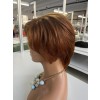 YSwigs Short Human Hair Wigs Pixie Cut Straight Remy Brazilian Hair for Black Women C-part Lace Wig Cheap Wig WW06