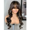 YSwigs Undetectable Dream 13×6 HD Lace Body Wave Virgin Human Hair Highlight  Wig With Bangs GX021