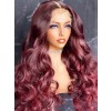 YSwigs Undetectable HD Lace Ombre 99j Natural Wave Brazilian Human Hair Wig CLS-19