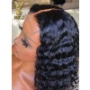 YSwigs Water Wave Brazilian Virgin Hair Swiss Lace Glueless 4x4 Lace Closure Wig WW01