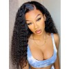 YSwigs Water Wave Brazilian Virgin Hair Swiss Lace Glueless 4x4 Lace Closure Wig WW01