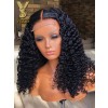 YSwigs Water Wave Brazilian Virgin Hair Swiss Lace Glueless 4x4 Lace Closure Wig WW01