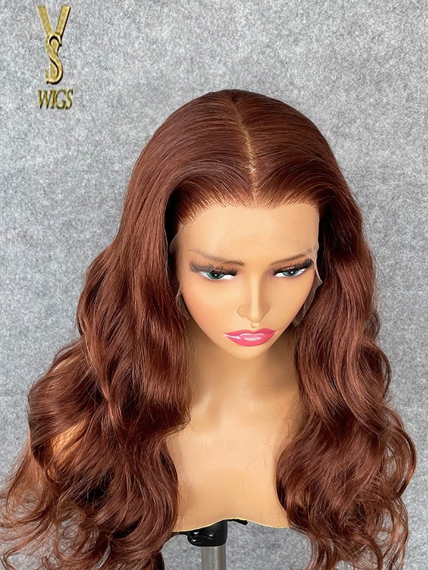 YSWIGS best quality  buautiful brown  HD Lace Human Hair Lace Front Wig ,LX08