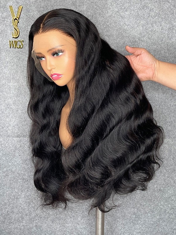 YSwigs Body Wave natural color HD Lace Wig best quality human hair wig ,LX06