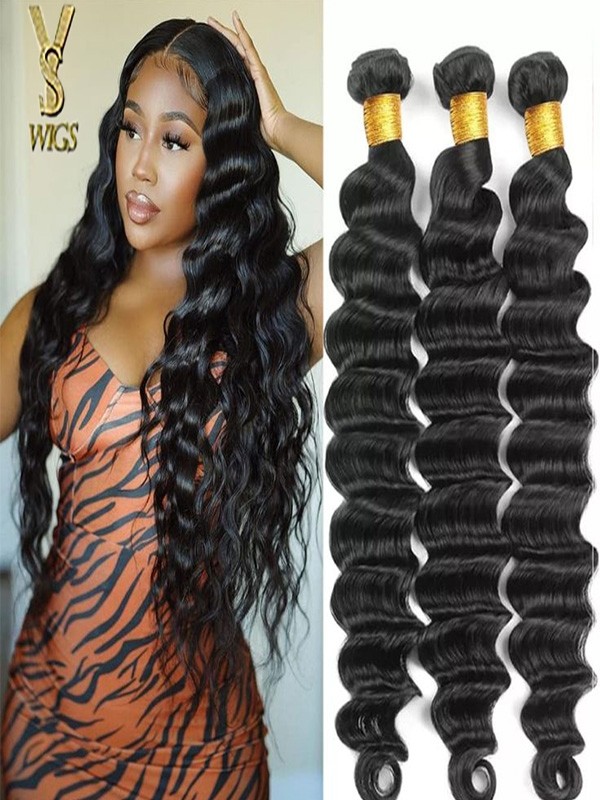 YSWIGS high quality  3A bundles 100% Remy Human Hair  water wave bundles,YS613