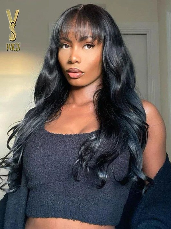 Buy 1 Send 1 Free Body Wave With Bangs 13*6 Lace Front Wigs 180% Density ，YS470
