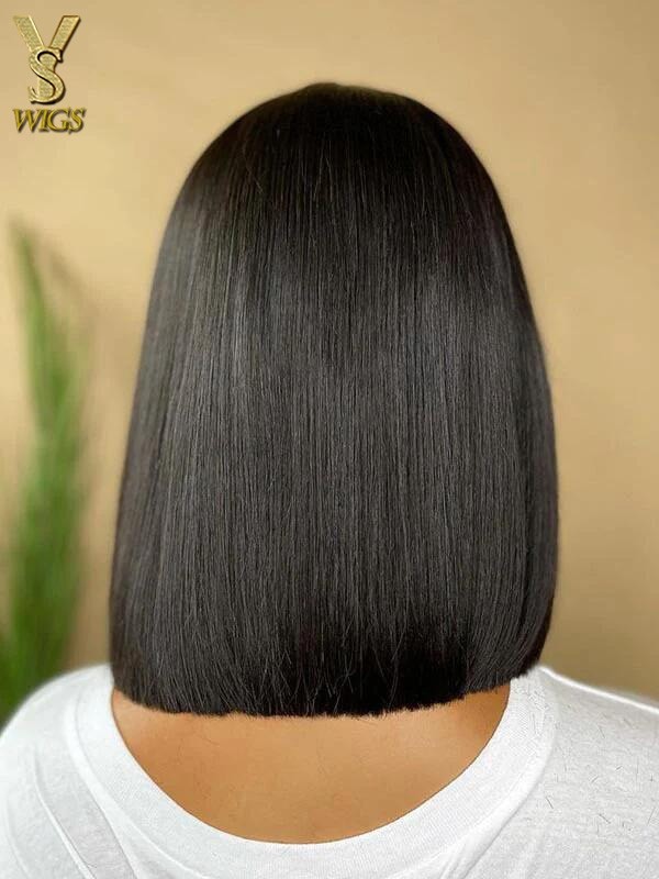 5x5 Closure Bob Wig Human Hair10 inch Short Bob Wig Glueless Wigs Transparent Lace Wig Pre Plucked for Women 150%,YS810