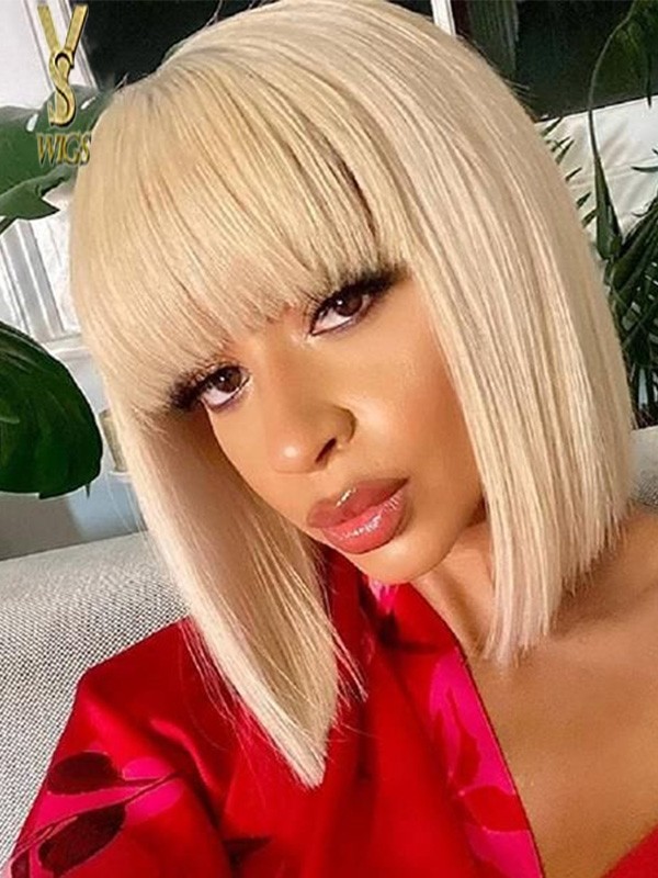 YSWIGS HD LACE CUT BOB WIG WITH BANGS | PRE BLEACHED KNOTS 13*6 Lace front wig CLS-23